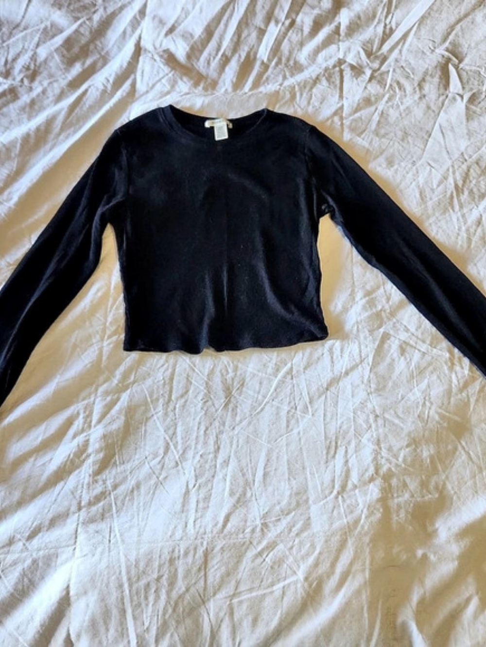 Bozzolo Black Long Sleeve Top Size Large